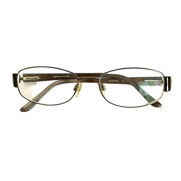 Sophia Loren Womens Eyeglasses M178 Zyloware Brown Metal Frame 54-17-135 - Picture 10 of 10